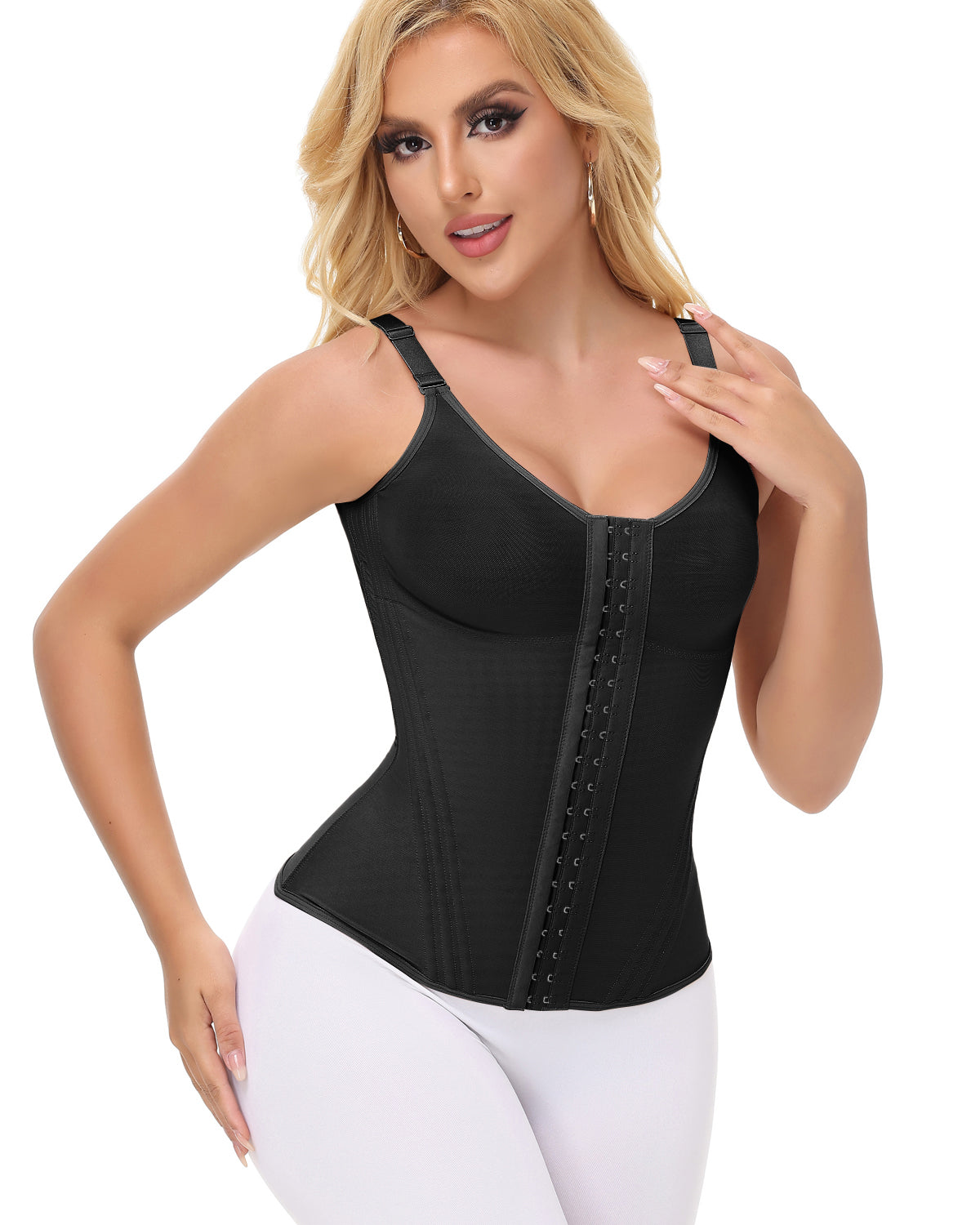 Shapshe® Fajas Colombianas Mesh Waist Trainer Vest With Nippel Covers