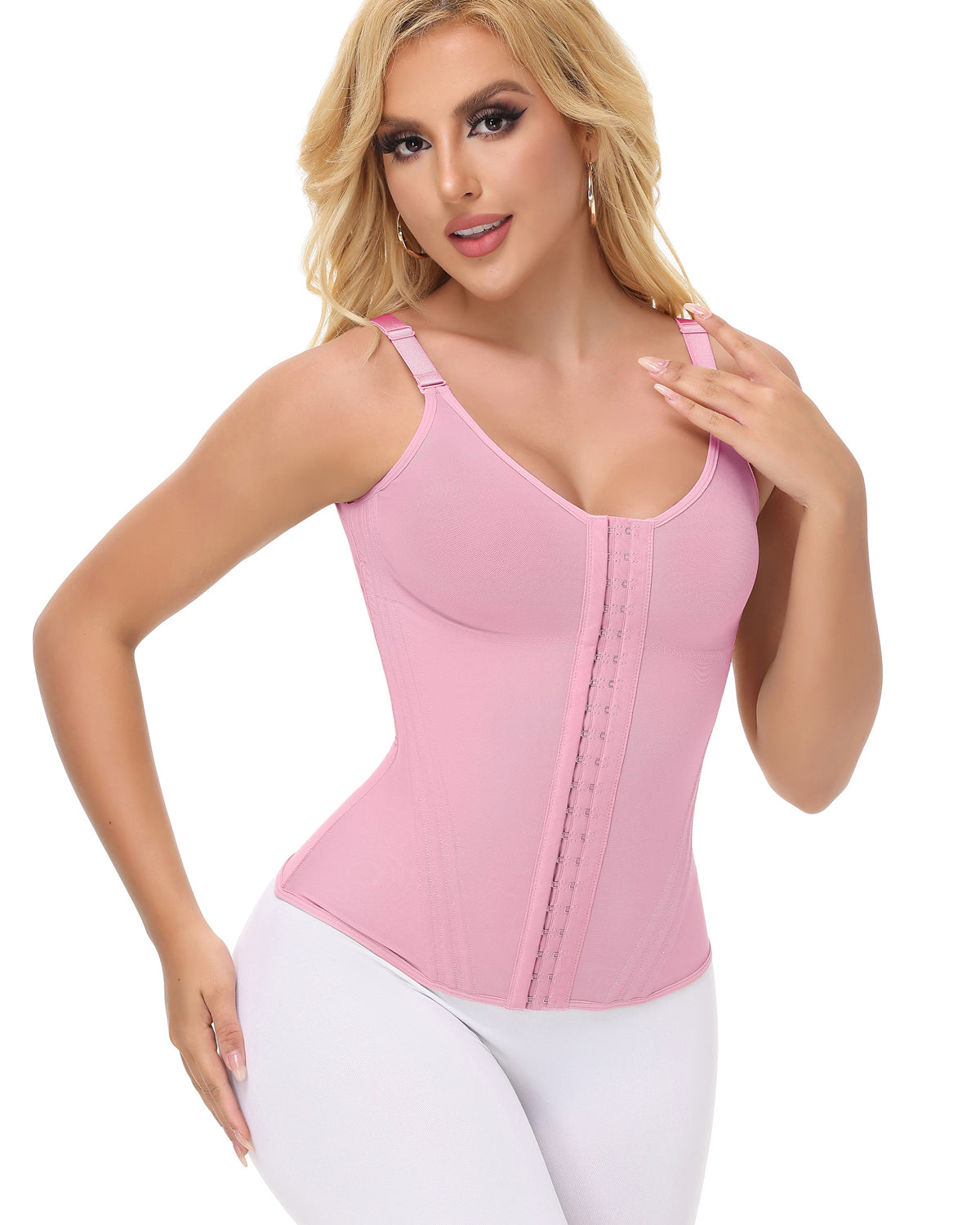 Shapshe® Fajas Colombianas Mesh Waist Trainer Vest With Nippel Covers