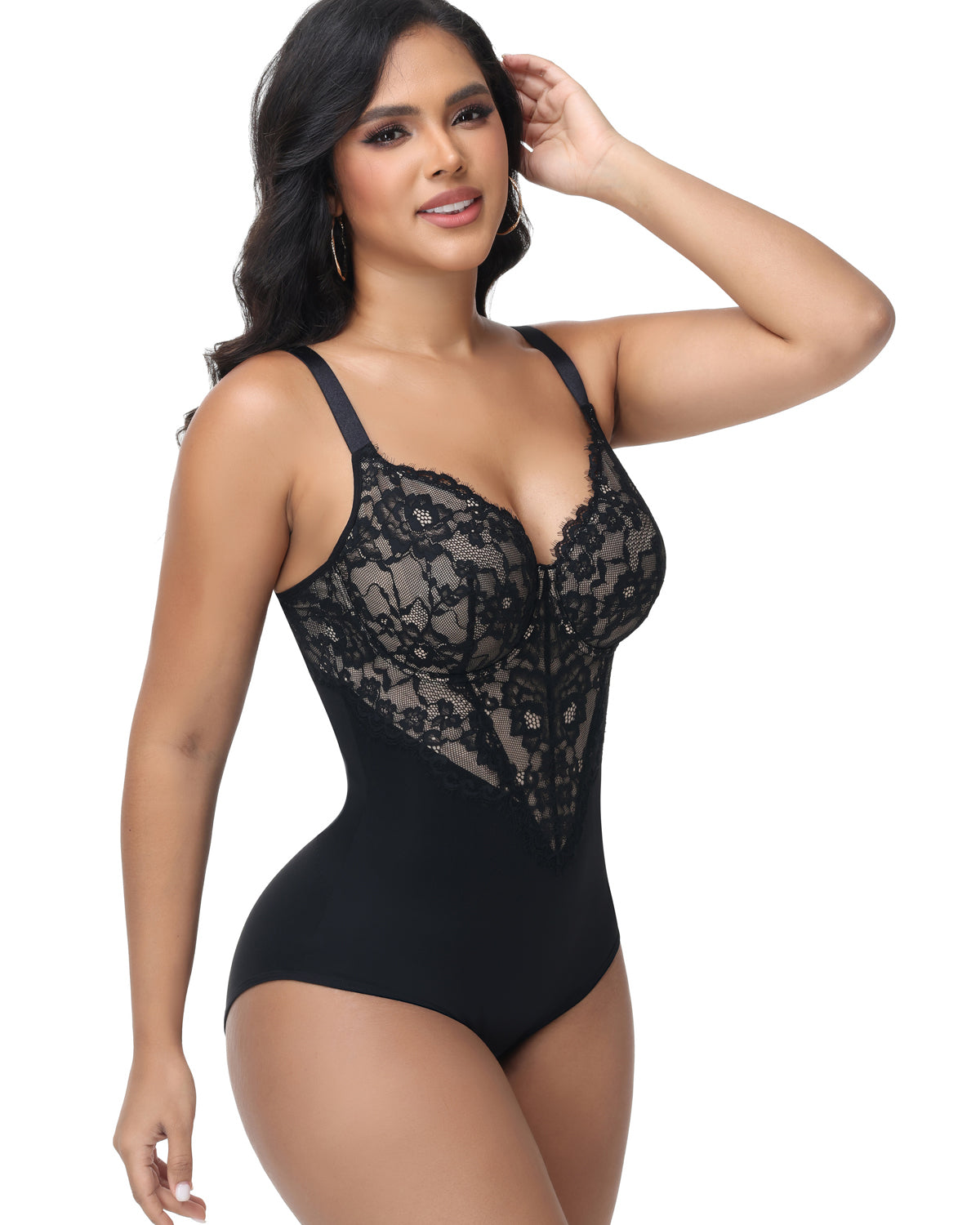 Shapshe® Sexy Lace Floral Hip Lift Shapewear Bodysuit  - By Qivii