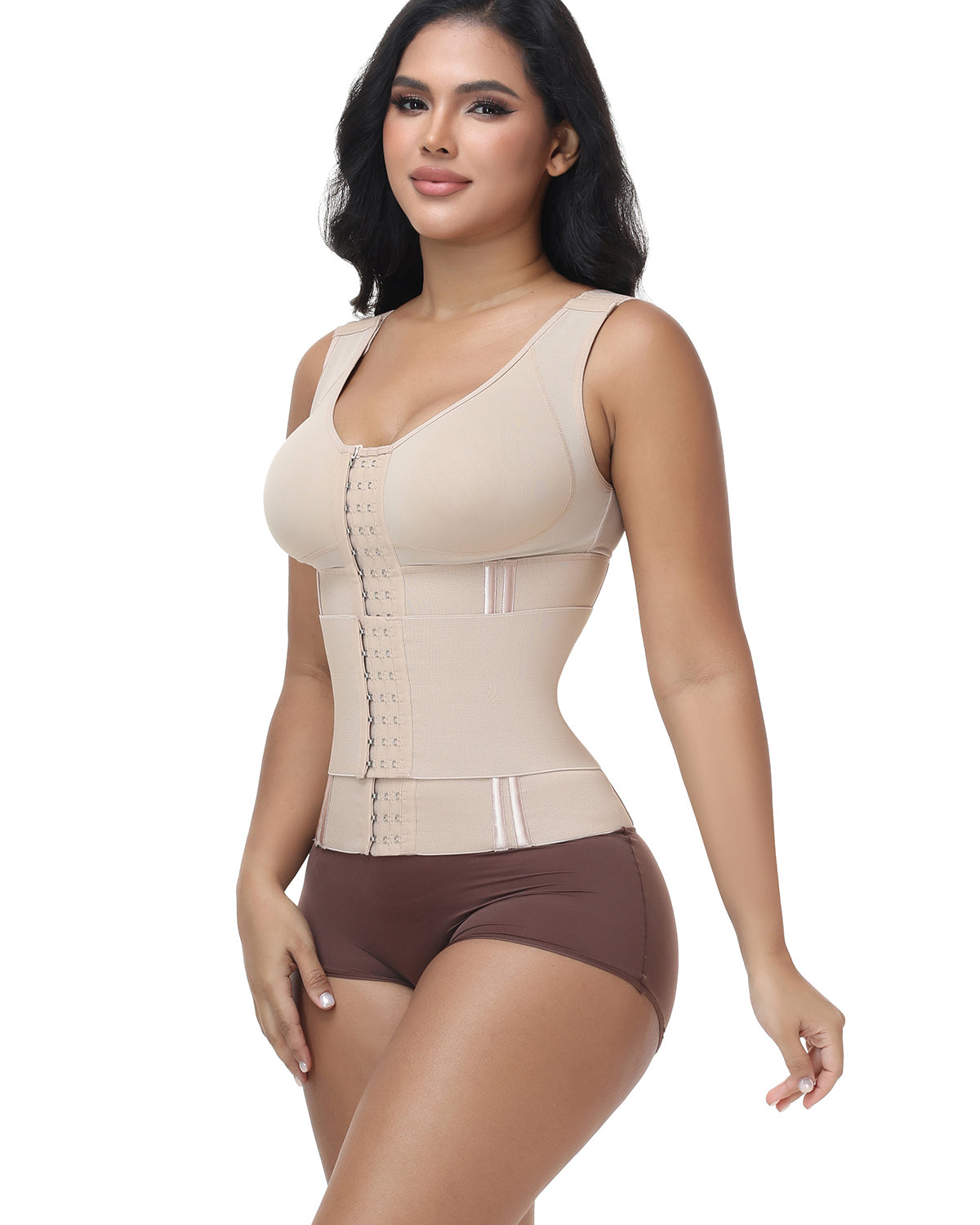 Double Compression Faja Vest Tummy Control Bust Support Waist Trainer