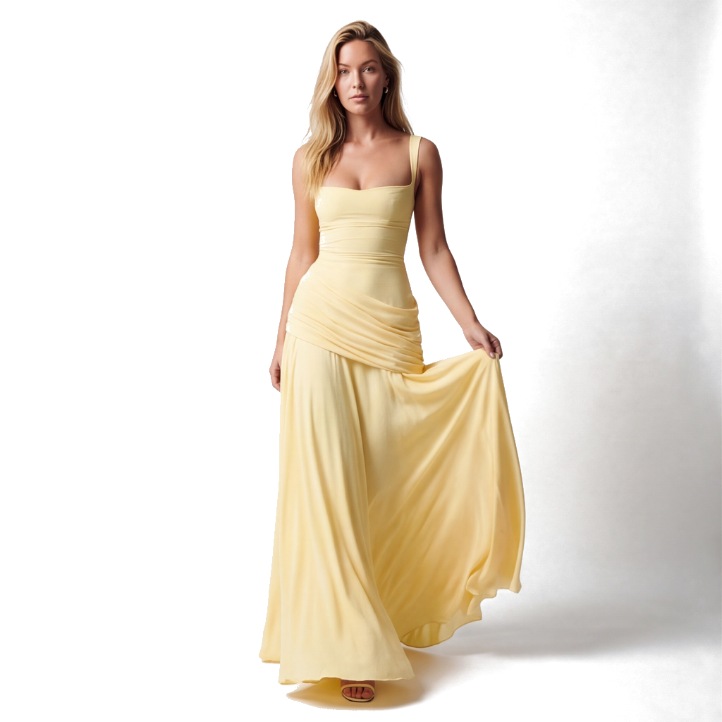 Elena Ruched Maxi Dress