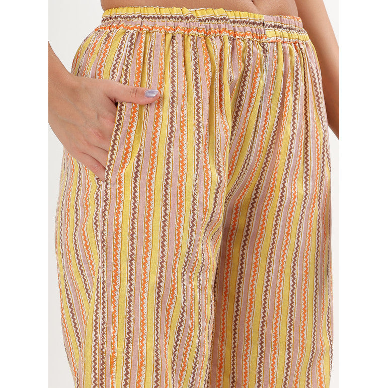 Sunlit Floral Print Sleeveless Kurta Set - qivii