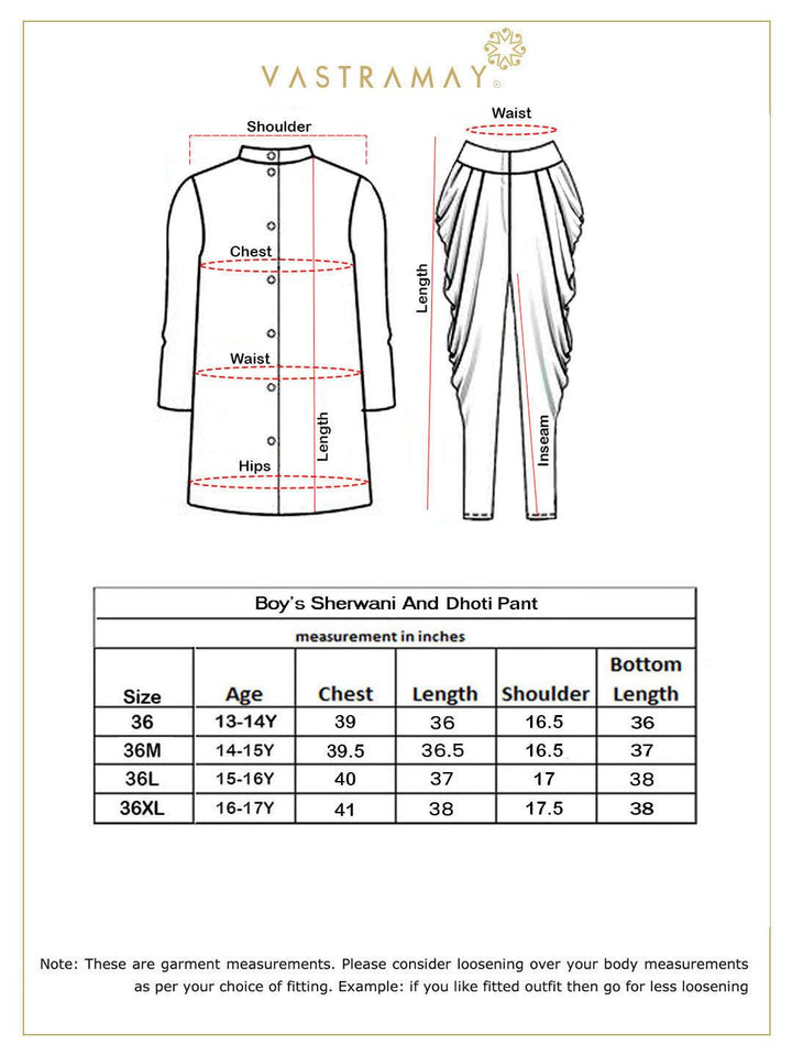 YUVA By VASTRAMAY Boys Beige And Coffee jacquard Sherwani Set - qivii