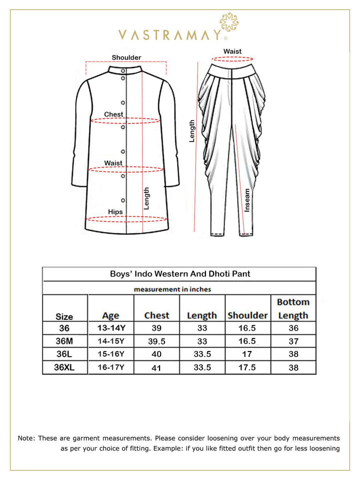 YUVA BY VASTRAMAY Boys Lavender Indo Western Jacquard Sherwani and Dhoti Pant Set - qivii