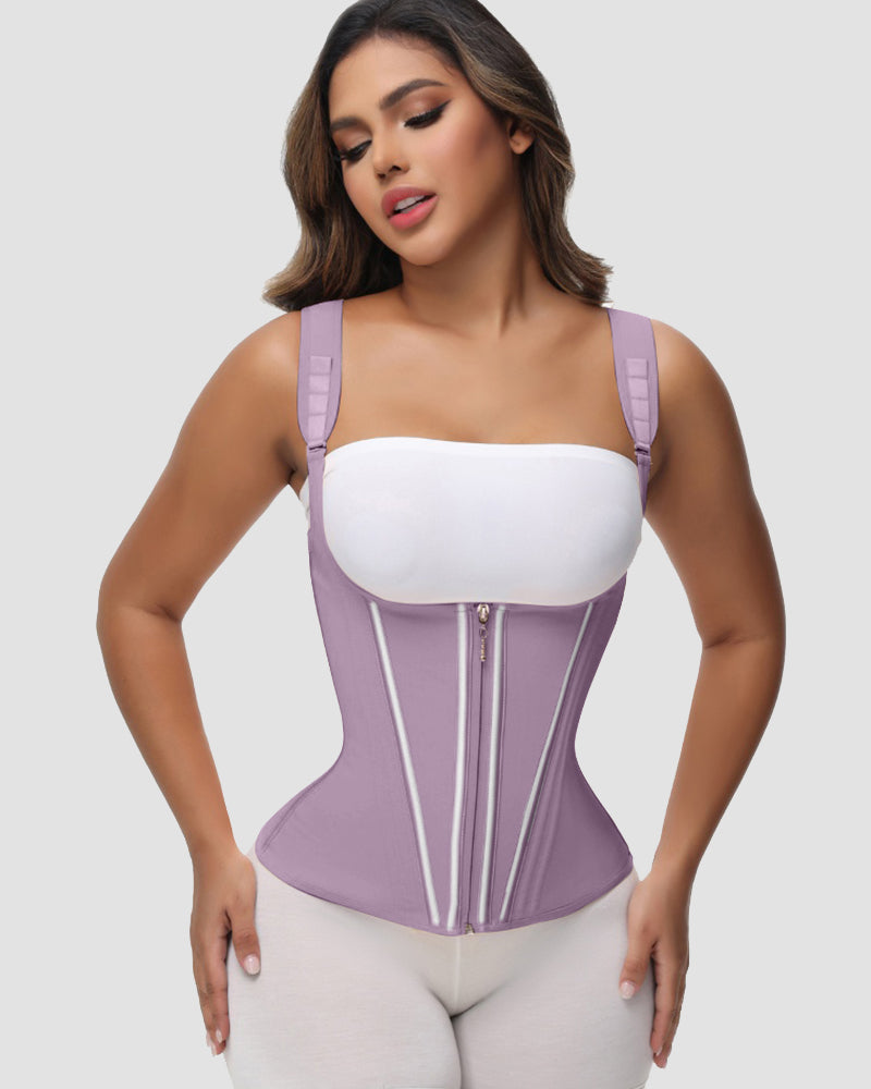 Shapshe® Fajas Colombianas Steel Boned Tummy Control Waist Trainer  - By Qivii