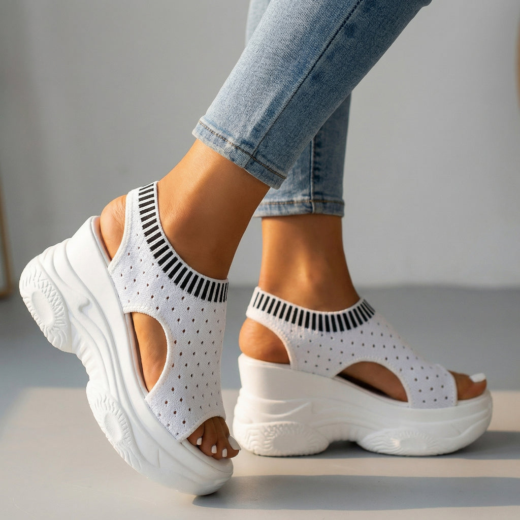 Zaina Bloom Wedge Sandals