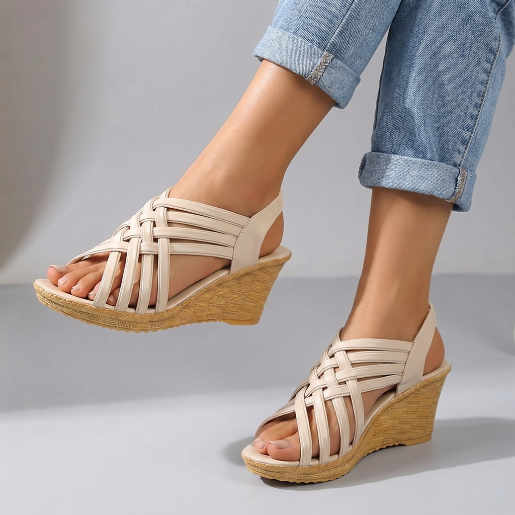 Rihanna Cross-Strap Sandals