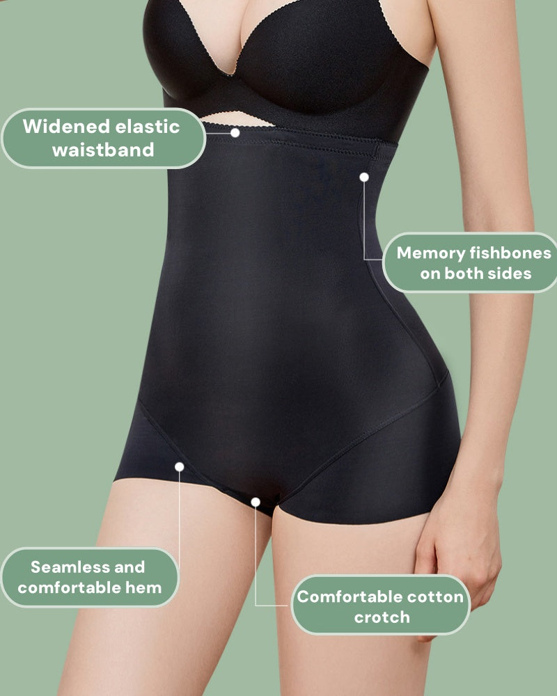 High Waist Thin Plus Size Seamless Tummy Control Shaping Panties  - By Qivii