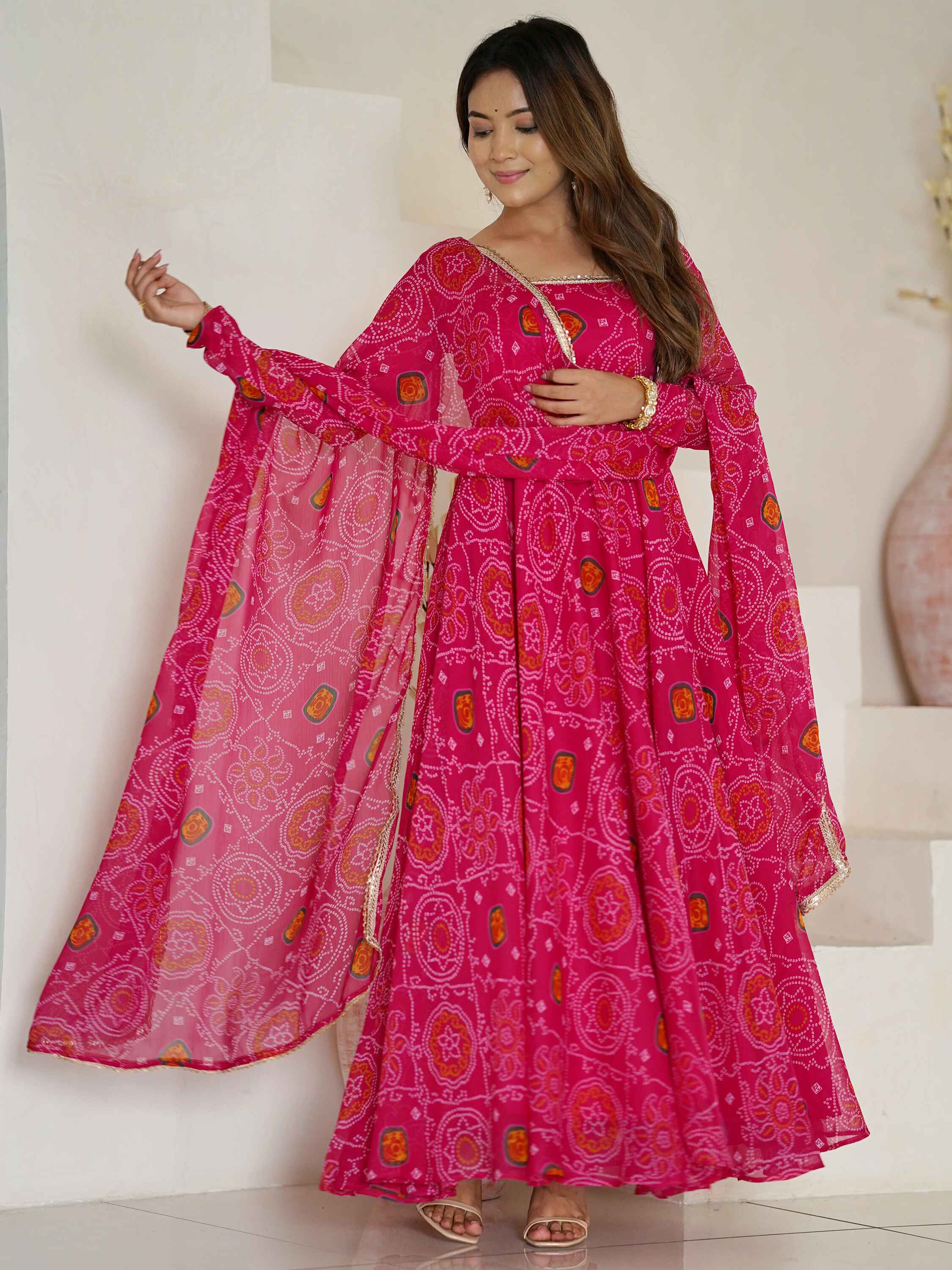 Enchanting anarkali suit perfect for festive occasions, weddings, and special celebrations