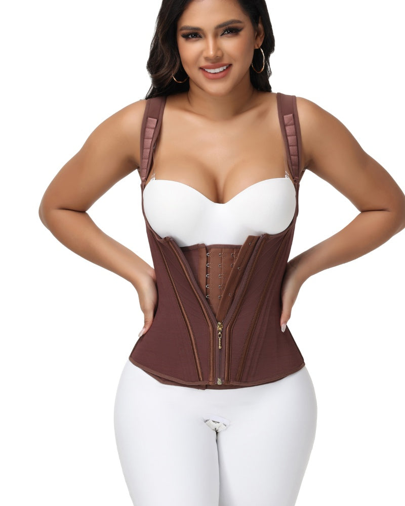Shapshe® Fajas Colombianas Steel Boned Tummy Control Waist Trainer  - By Qivii