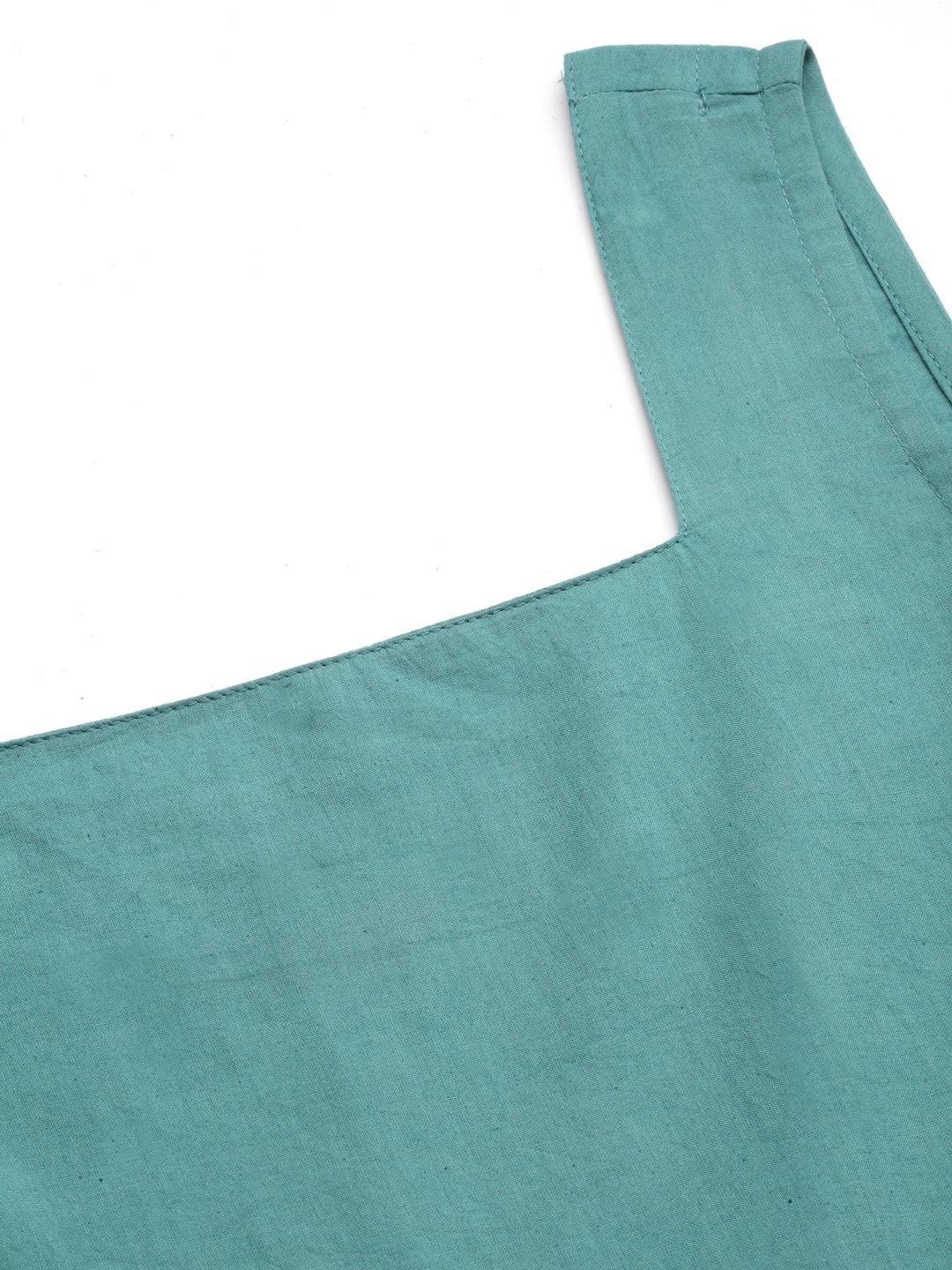 Blue Cotton Solid Gathered Dress  - By Ragavi - qivii