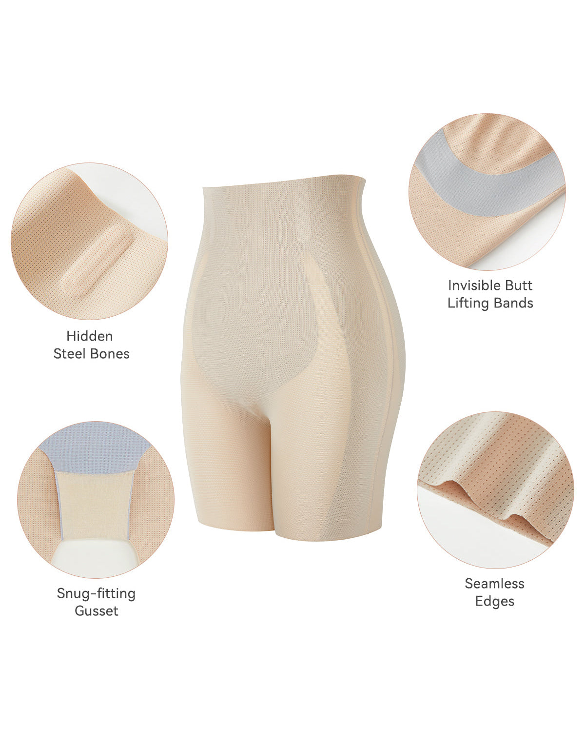 High Waist Seamless Butt-Lifting Shaper Shorts