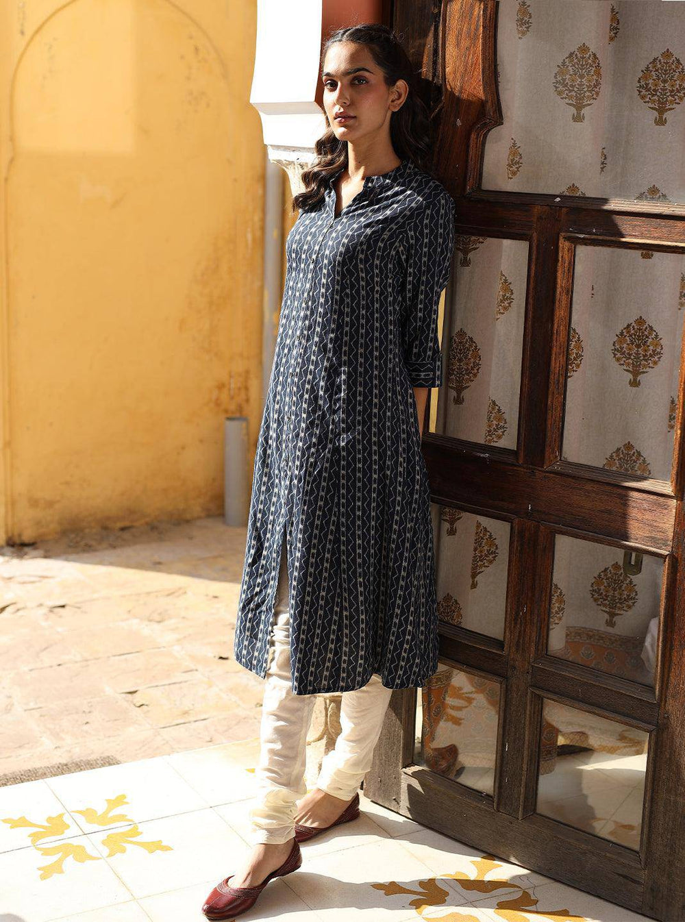 Aakriti Blue Kurta - Uboric