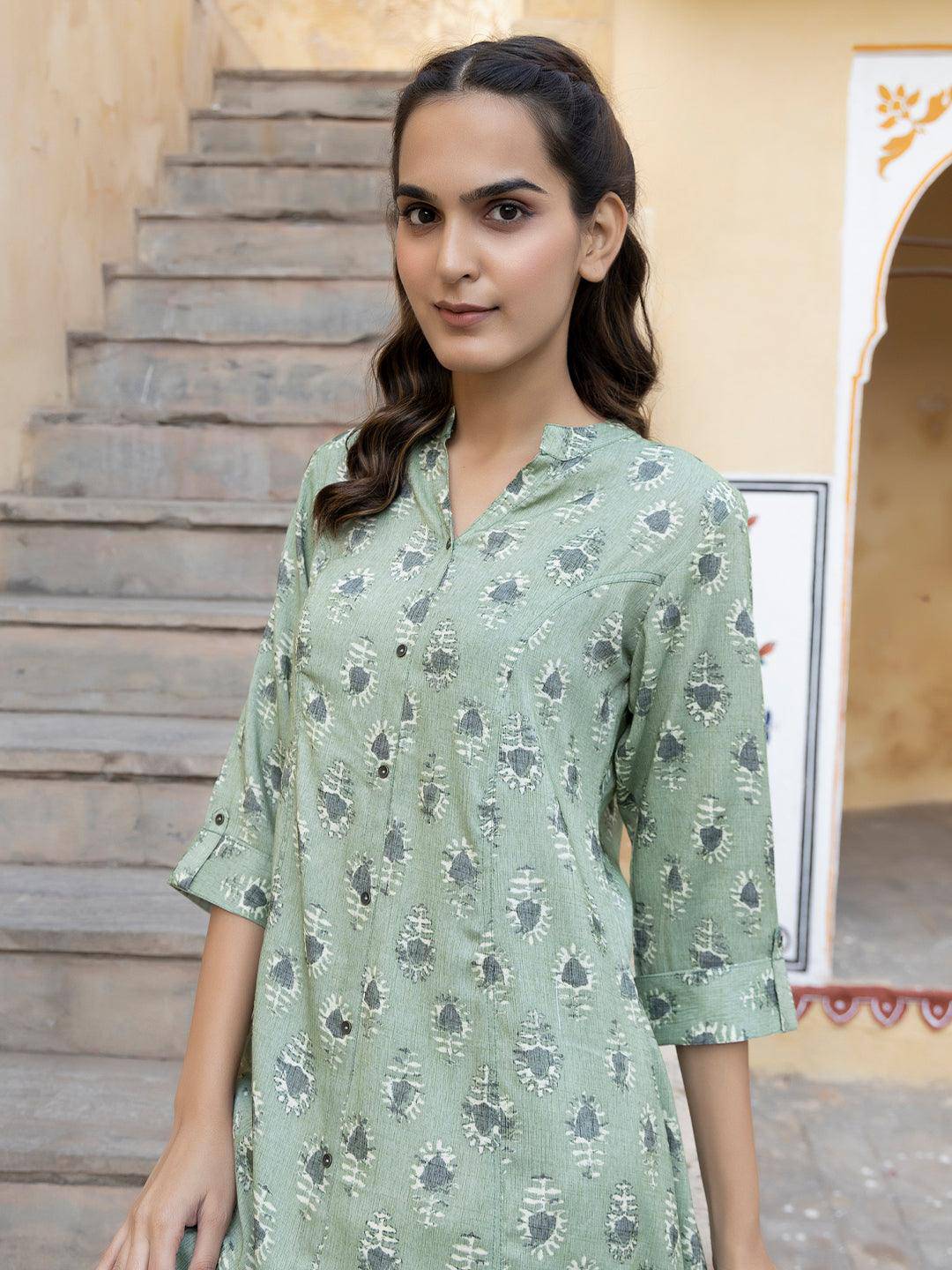 Aakriti Green Kurta - Uboric