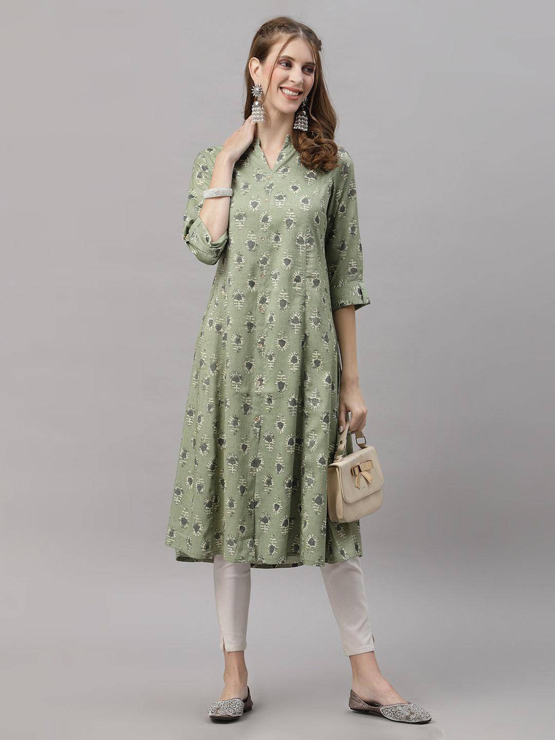 Aakriti Green Kurta - Uboric