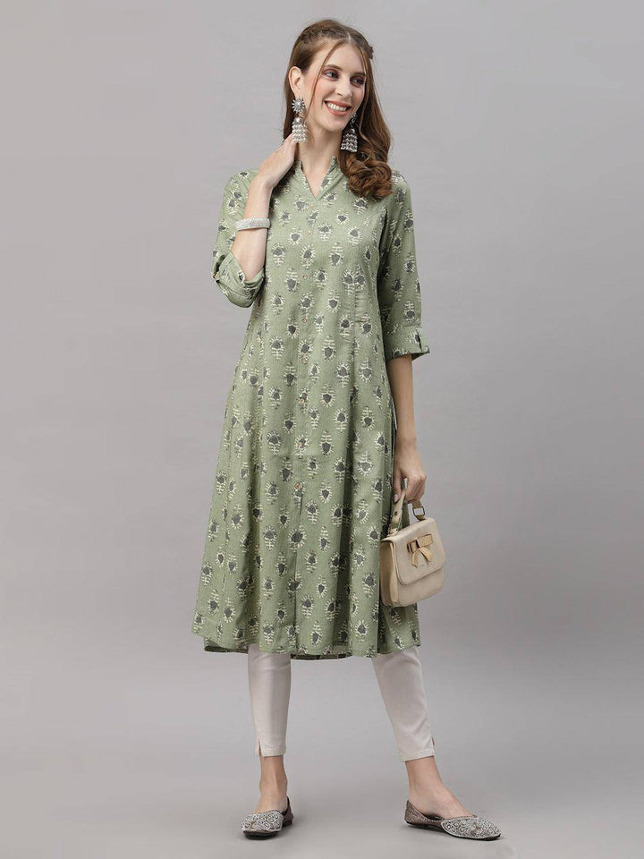 Aakriti Green Kurta - Uboric