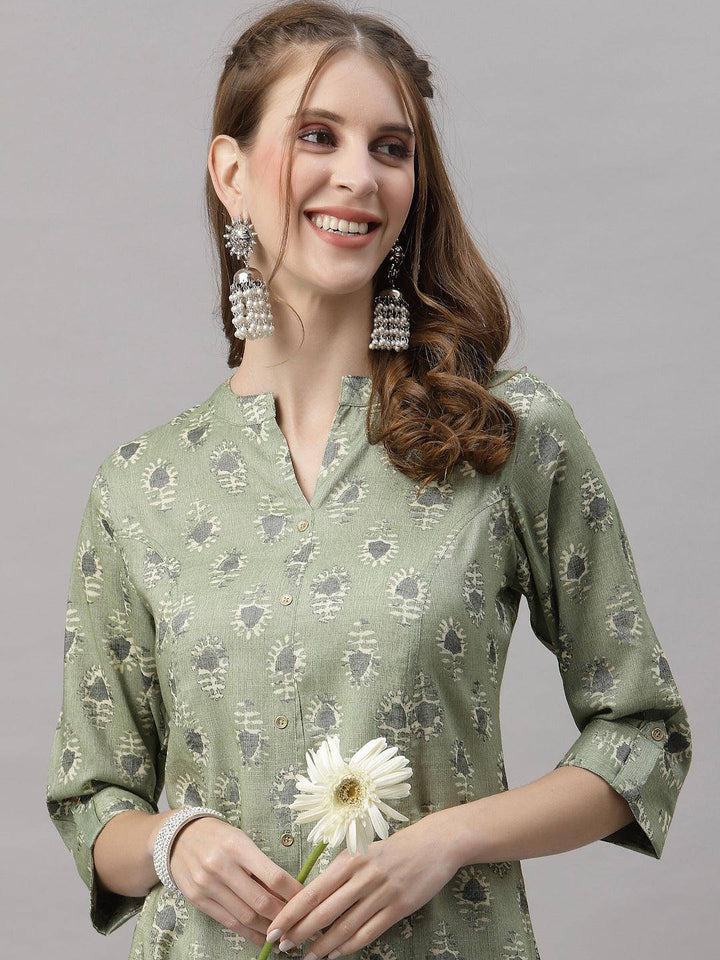 Aakriti Green Kurta - Uboric