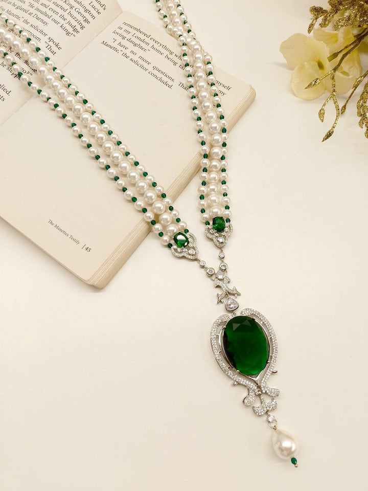 Almaas Emerald American Diamond Neckpiece - Uboric