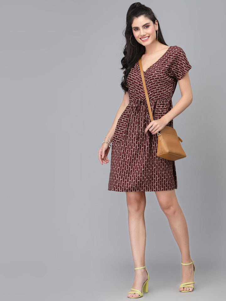 Ankita Maroon Dress - Uboric