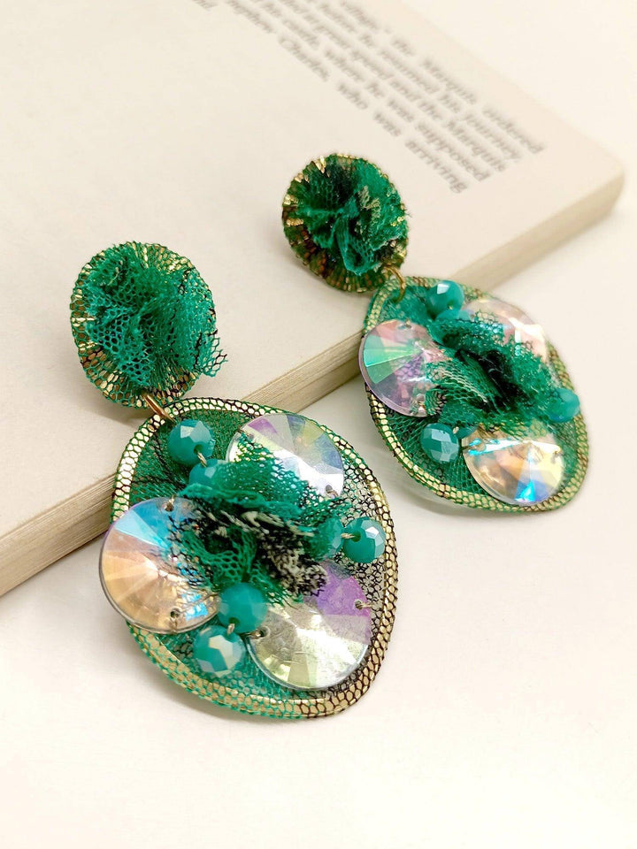 Anshi Green Western Earrings - Uboric