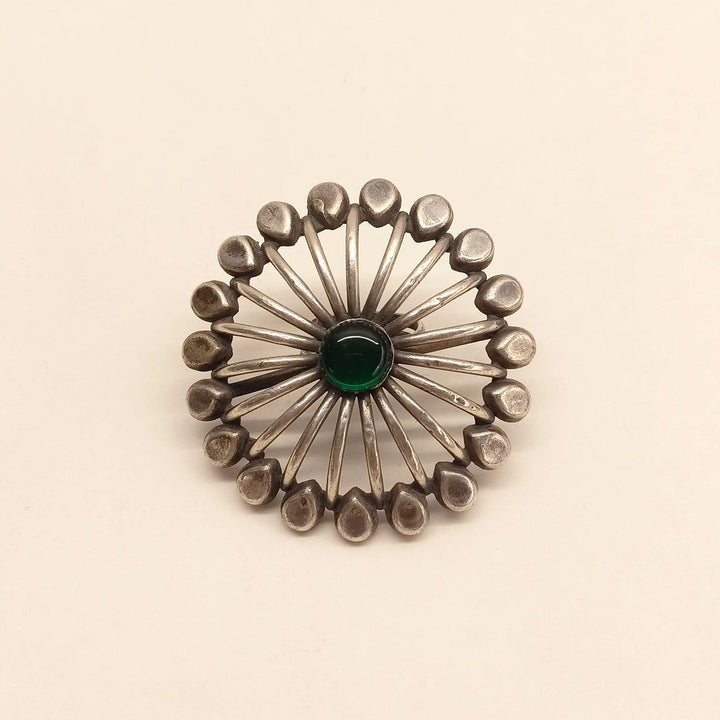 Azeen Green Adjustable Oxidized Ring - Uboric