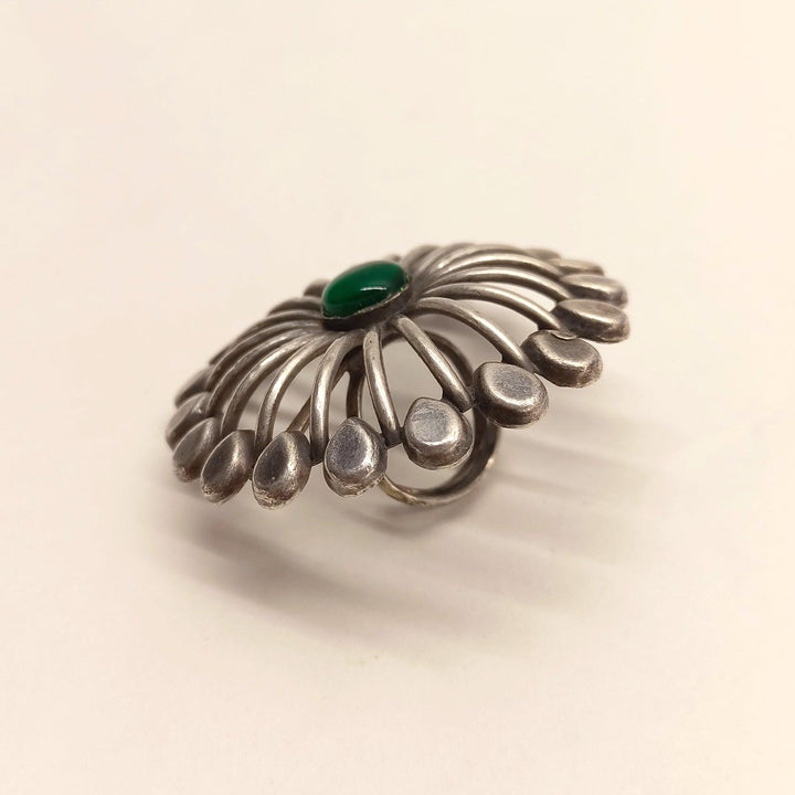 Azeen Green Adjustable Oxidized Ring - Uboric