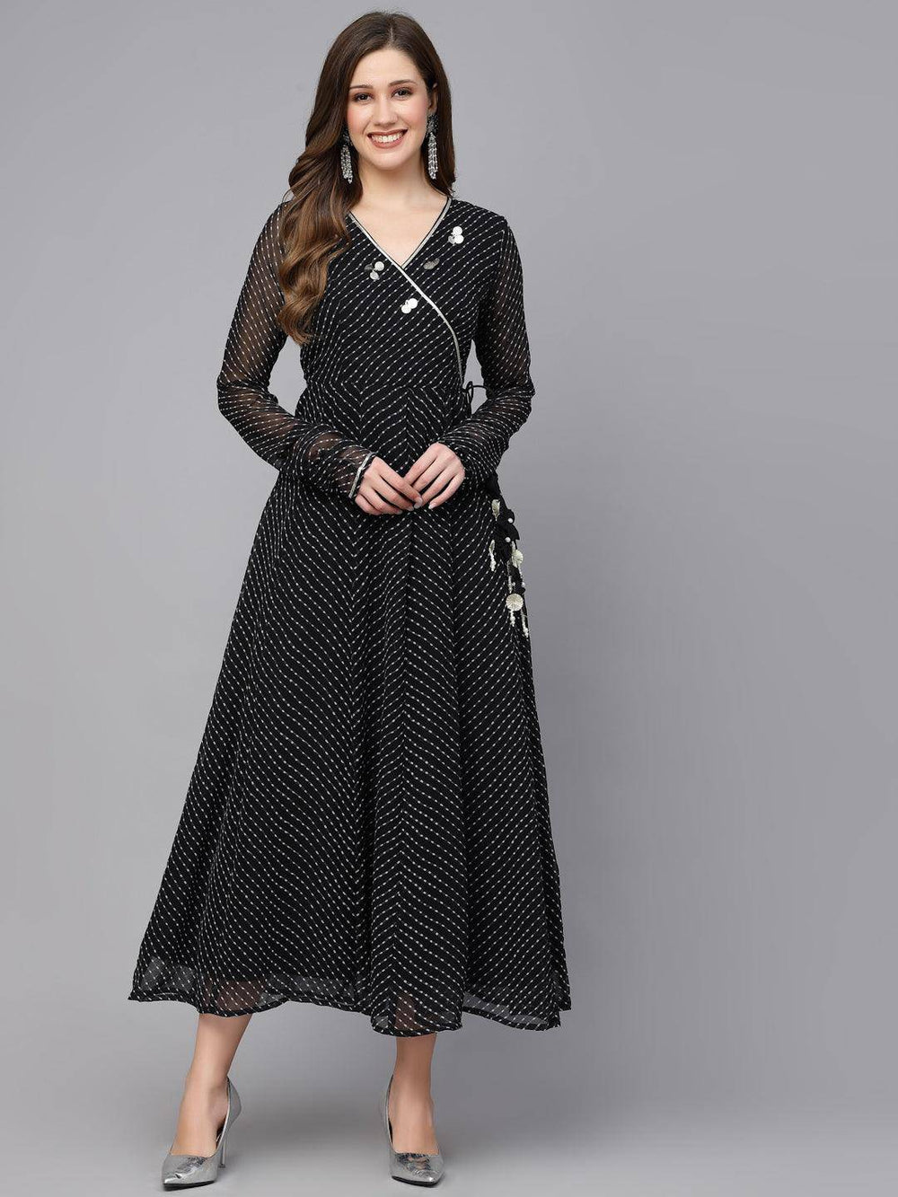 Black Leheriya Kurta - Uboric