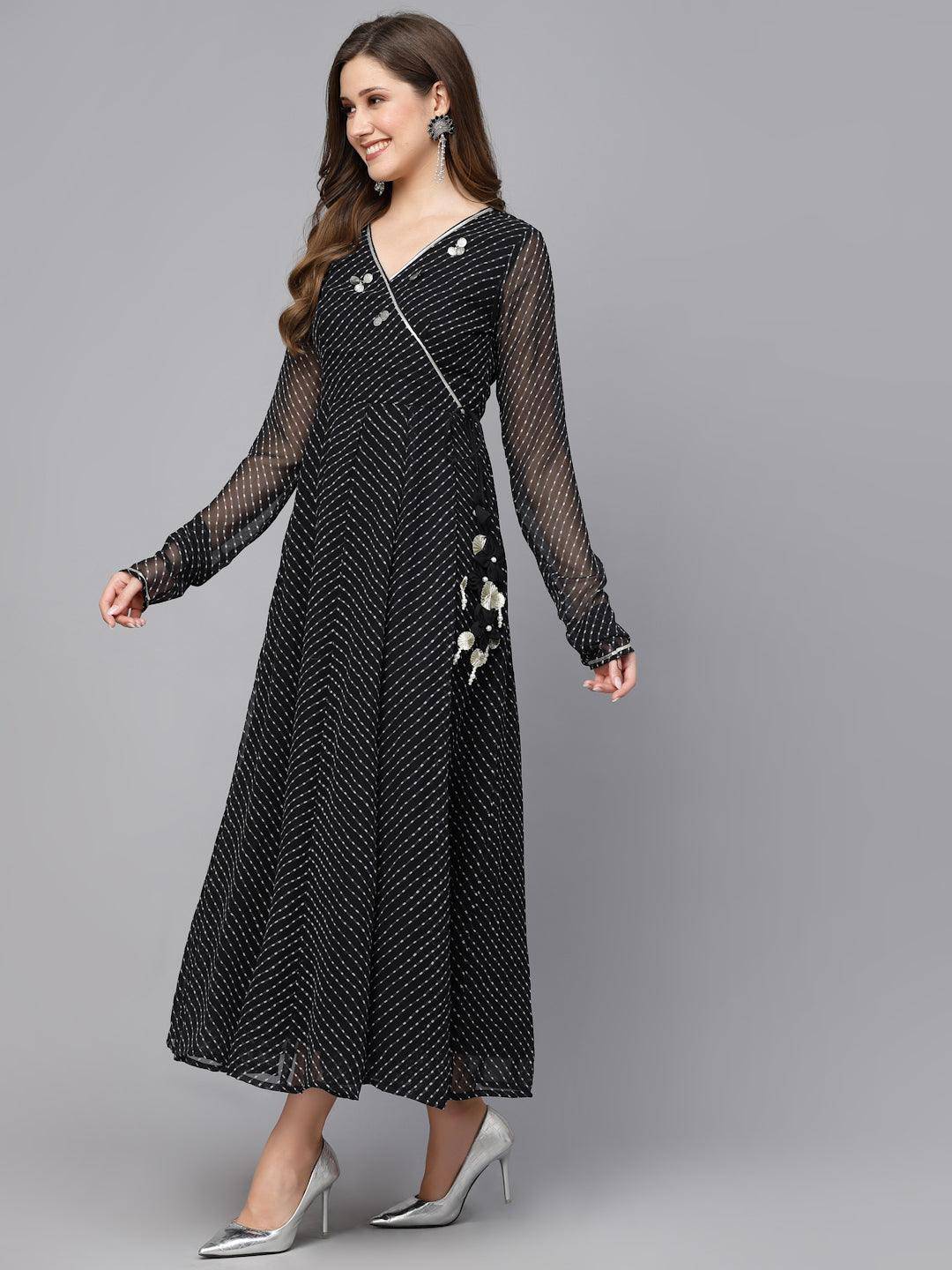 Black Leheriya Kurta - Uboric