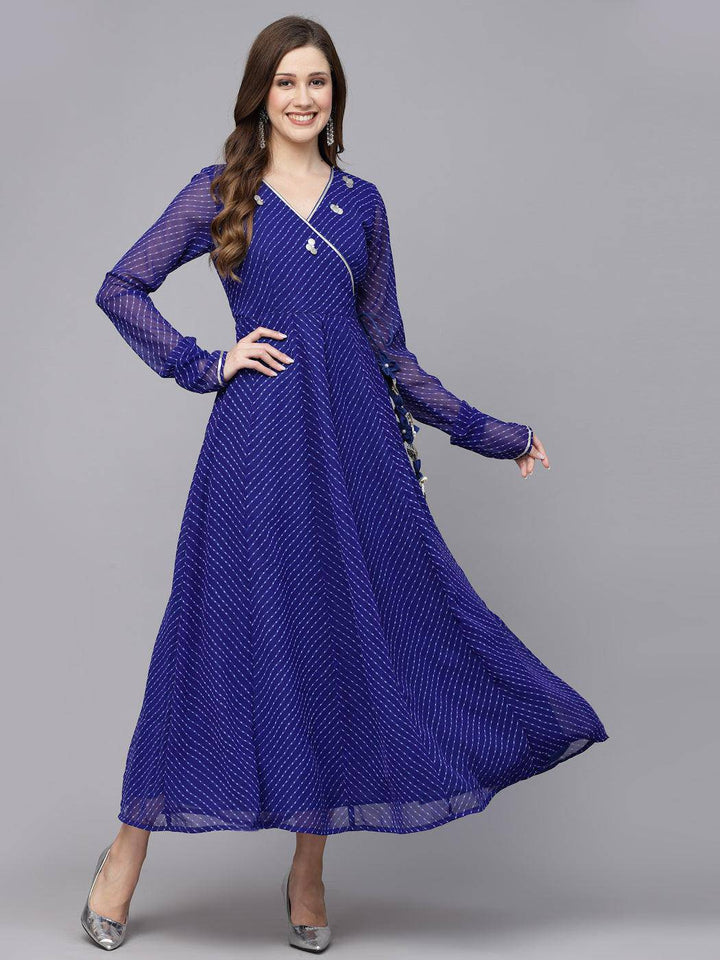 Blue Leheriya Kurta - Uboric