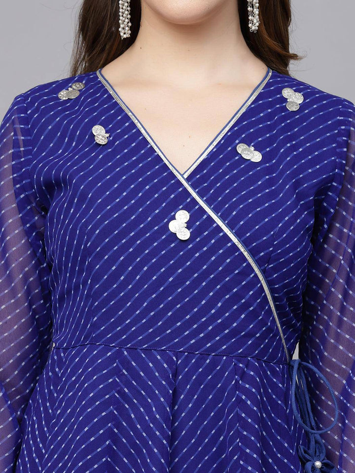 Blue Leheriya Kurta - Uboric