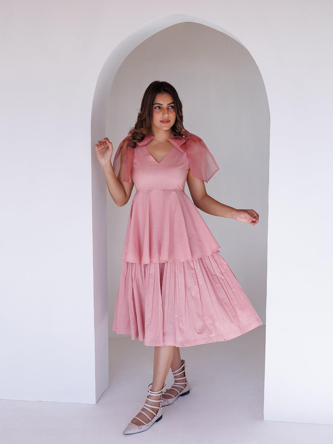 Coral Cloud Midi Dress - Uboric