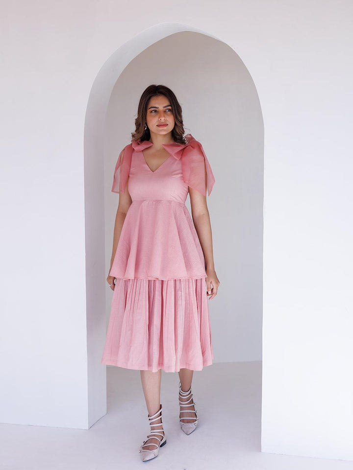 Coral Cloud Midi Dress - Uboric