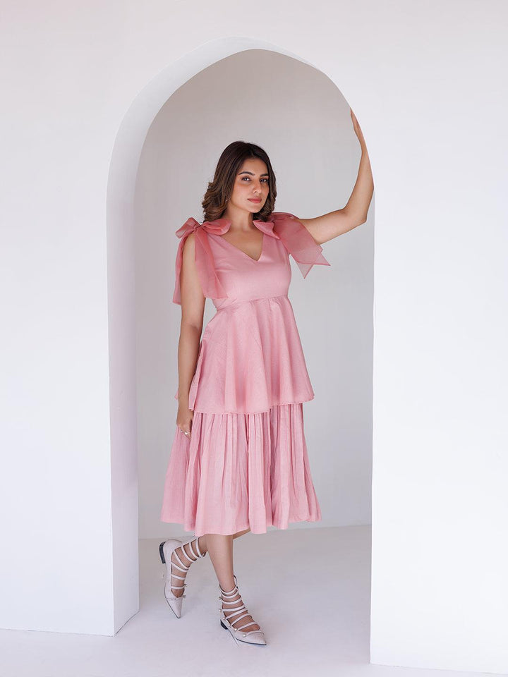 Coral Cloud Midi Dress - Uboric