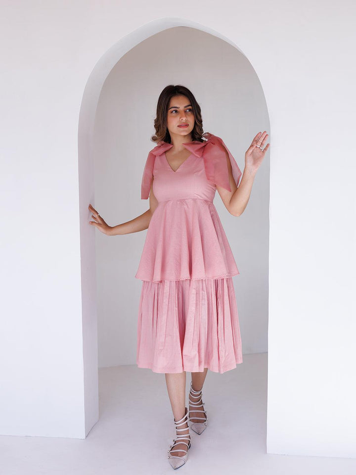 Coral Cloud Midi Dress - Uboric