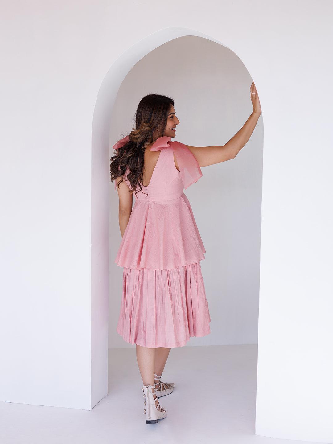 Coral Cloud Midi Dress - Uboric