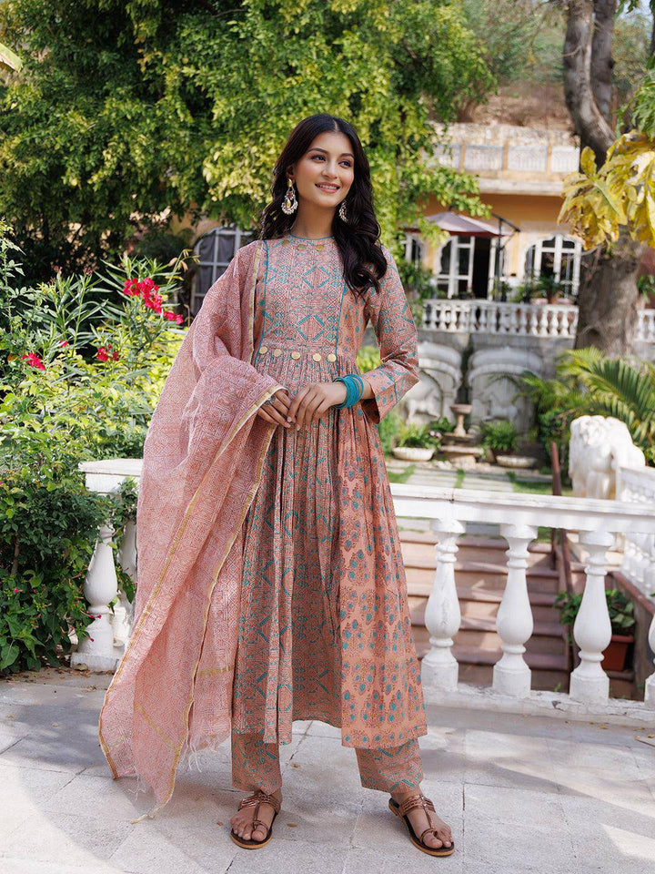 Dusty Coral Kurta Set - Uboric