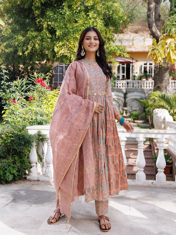 Dusty Coral Kurta Set - Uboric