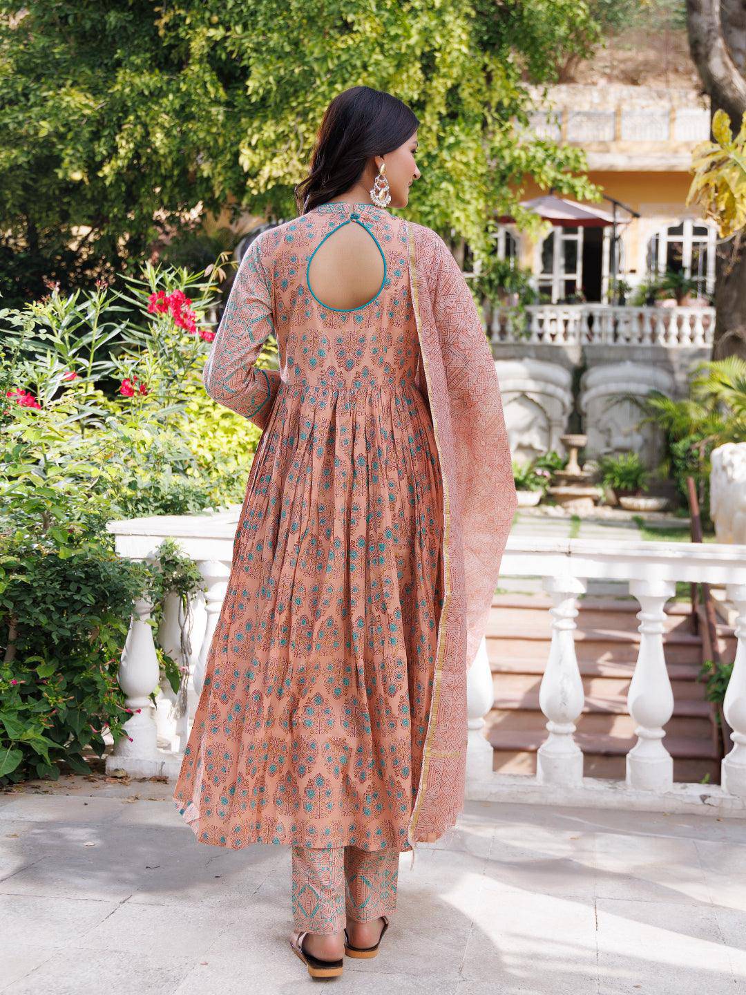 Dusty Coral Kurta Set - Uboric