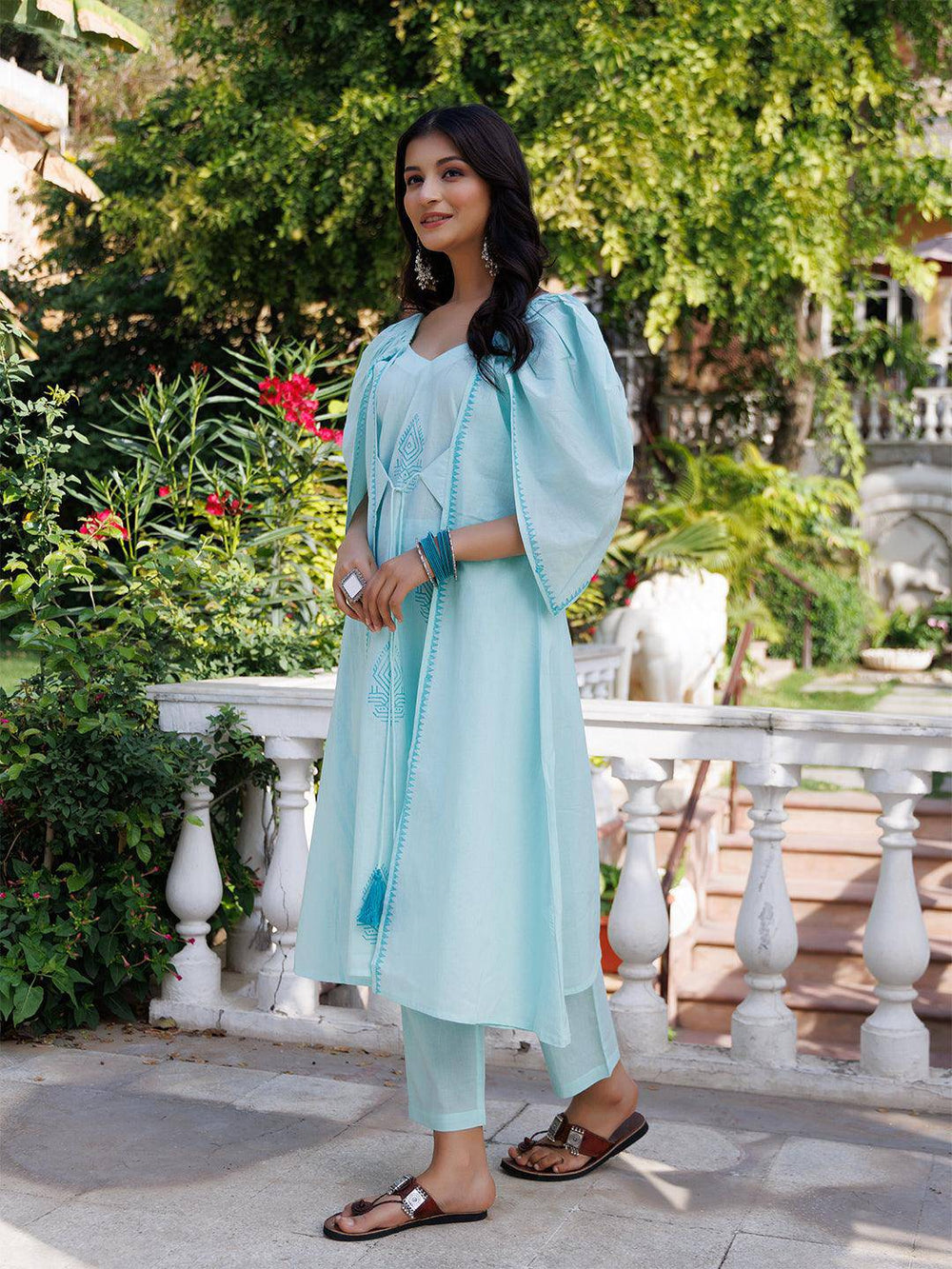 Glacier Blue Kurta Set - Uboric