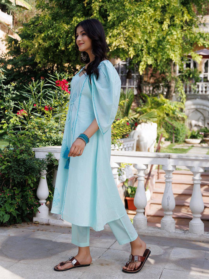 Glacier Blue Kurta Set - Uboric