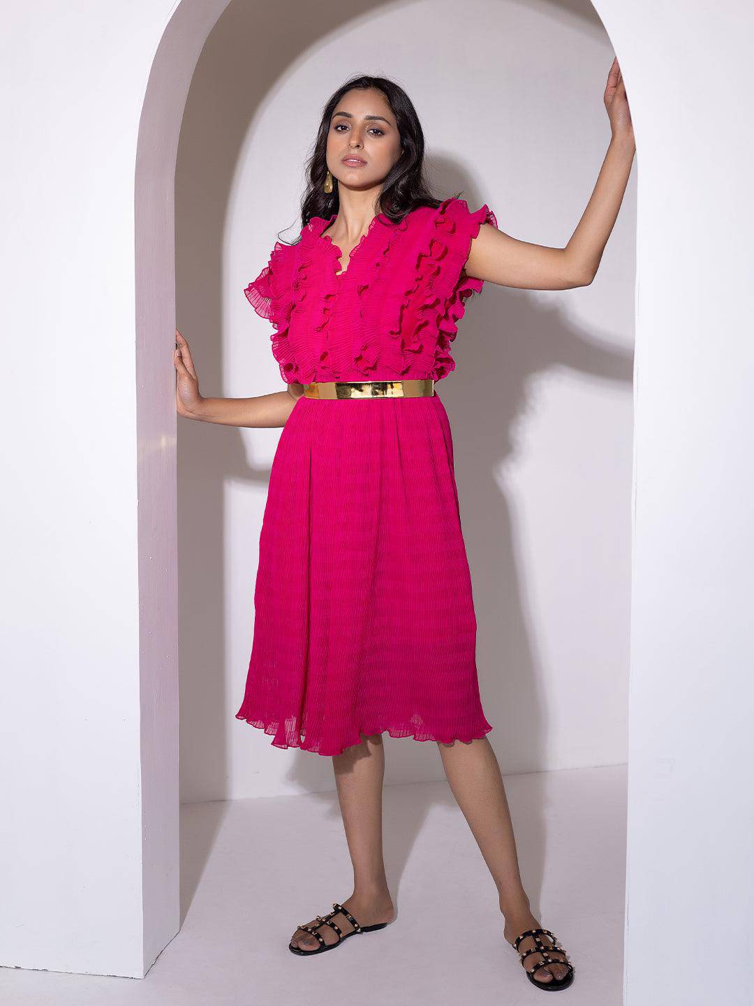 Love Potion Pleated Dress - Uboric