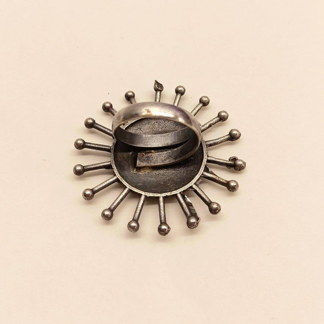 Miami Silver Rounded Oxidized Ring - Uboric