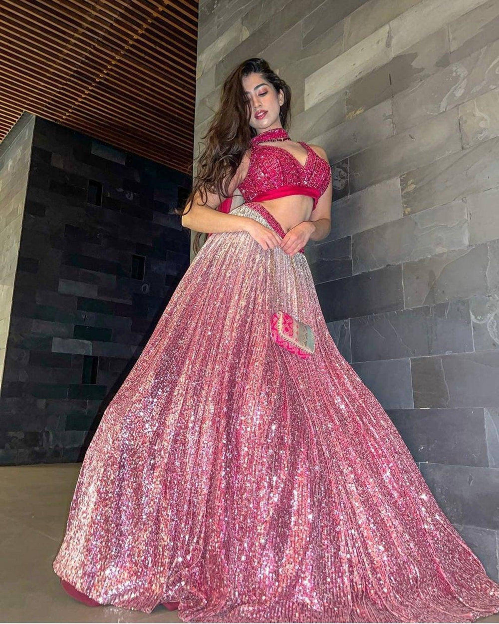 Pink Lehenga Choli with Dupatta, Indian Designer Party Lehenga Choli, Lehenga Choli with Net Dupatta for Women ,wedding Wear Lehenga Choli - Uboric