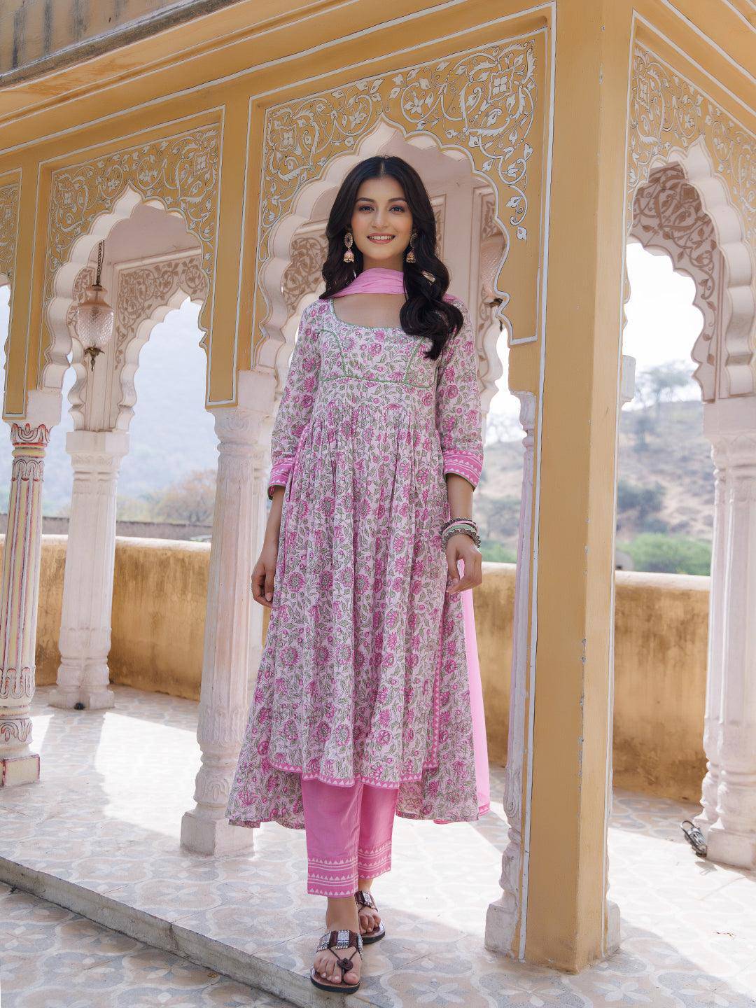 Pink Orchid Kurta Set - Uboric