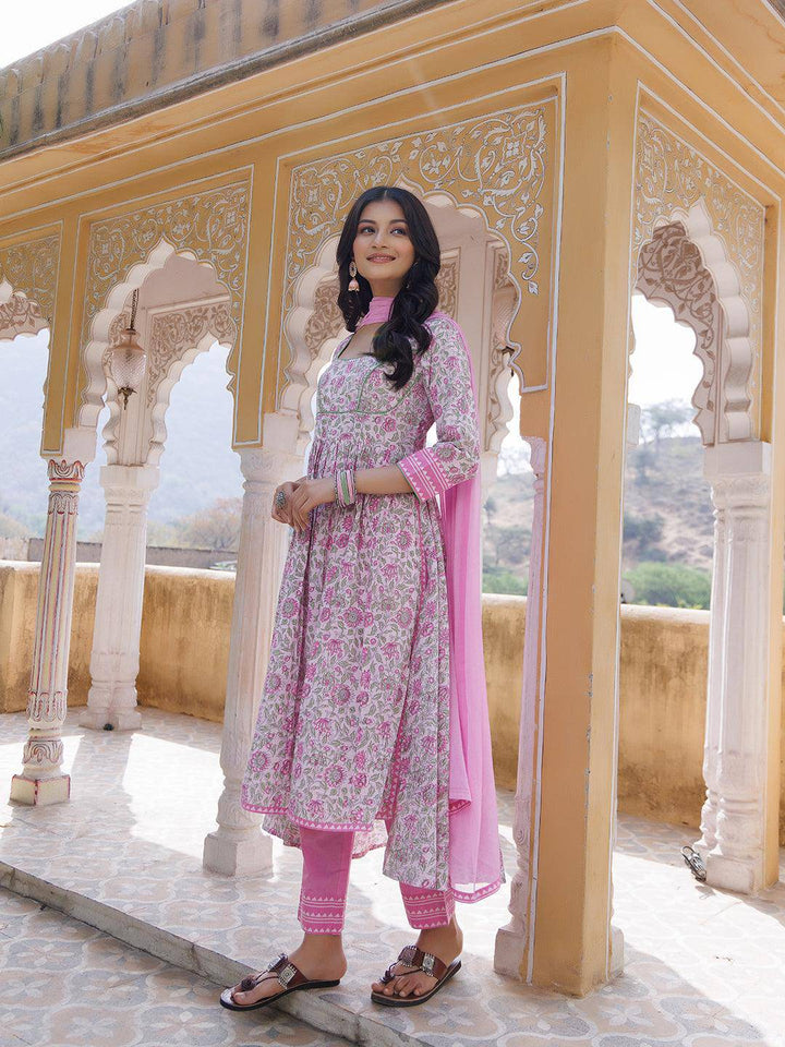 Pink Orchid Kurta Set - Uboric