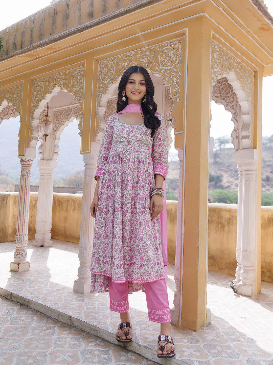 Pink Orchid Kurta Set - Uboric