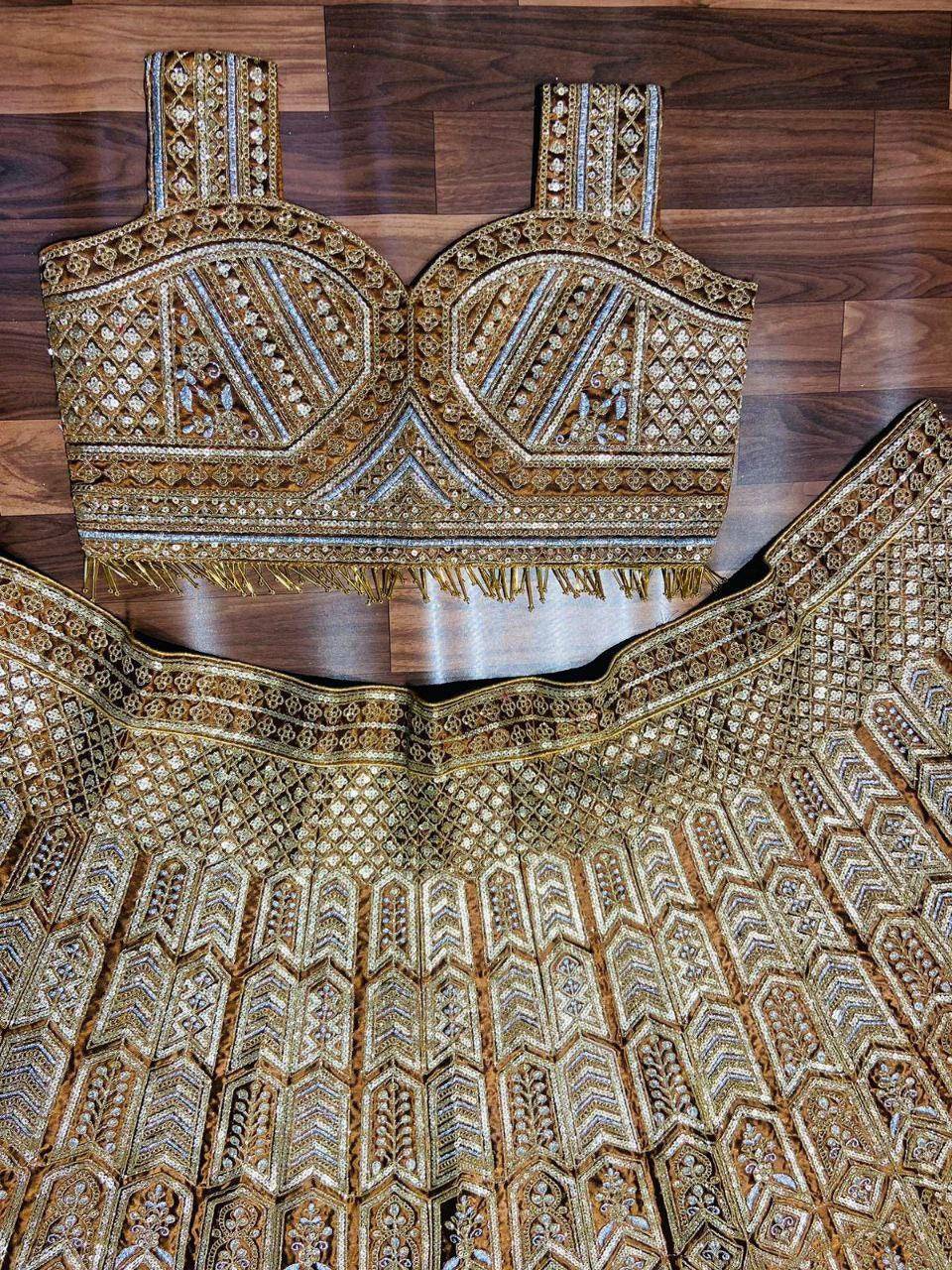 Sabyasachi Designer brown Lehenga Choli Embellished With Beautiful Shimmer Dori Work Wedding Lehenga Choli Party Wear Lehenga Choli - Uboric