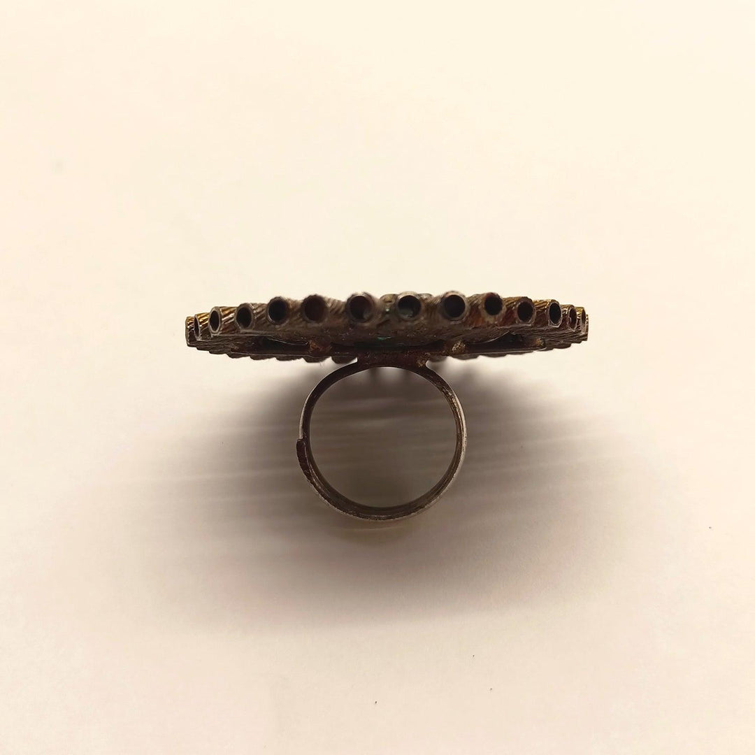 Vanika Circle Shaped Oxidized Ring - Uboric