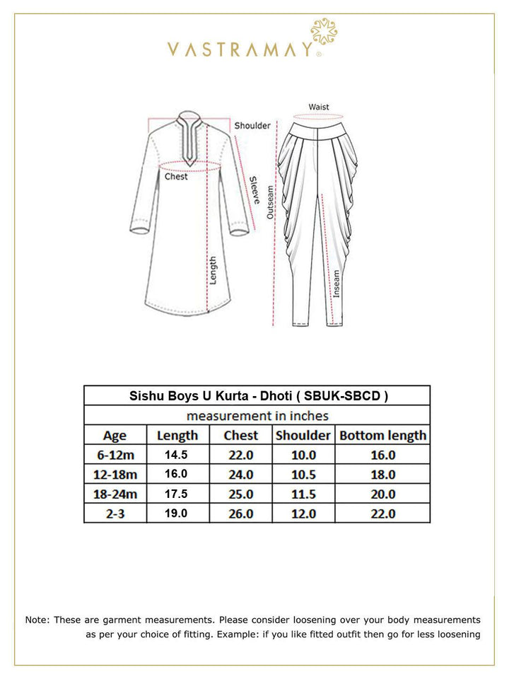 VASTRAMAY SISHU Boy's Black & Rose Gold-Toned Kurta with Dhoti Pant Set - Uboric