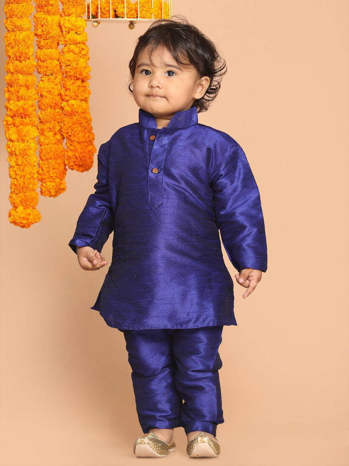 VASTRAMAY SISHU Boy's Blue Kurta With Pyjama Set - Uboric